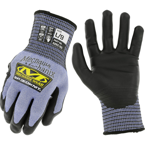 Speedknit S2EC33 Cut-Resistant Gloves, Size Small/7, 18 Gauge, Urethane Coated, HPPE/Tungsten Shell, ASTM ANSI Level A5/EN 388 Level D Meunier Outillage Industriel