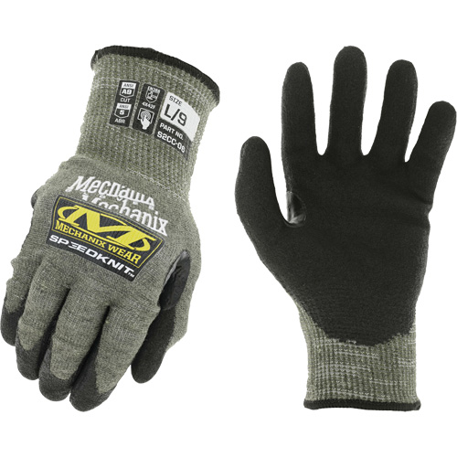 Speedknit Work Gloves, Size 7, 13 Gauge, Urethane Coated, HPPE/Tungsten Shell, ASTM ANSI Level A9 Meunier Outillage Industriel