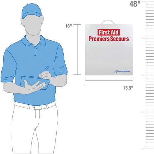 Armoire pour premiers soins SmartCompliance, R&eacute;pond &agrave; la norme CSA Z1220-17 type 2 environnements &agrave; faible risque, Moyen (26-50 travailleurs) Meunier Outillage Industriel