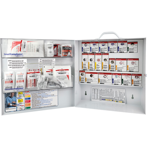 Armoire pour premiers soins SmartCompliance, R&eacute;pond &agrave; la norme CSA Z1220-17 type 2 environnements &agrave; faible risque, Moyen (26-50 travailleurs) Meunier Outillage Industriel