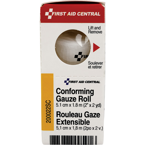 Recharge de bandage en gaze &eacute;tirable et conforme SmartCompliance, Rouleau, 6' lo x 2" la, St&eacute;rile, Dispositif m&eacute;dical Classe 1 Meunier Outillage Industriel