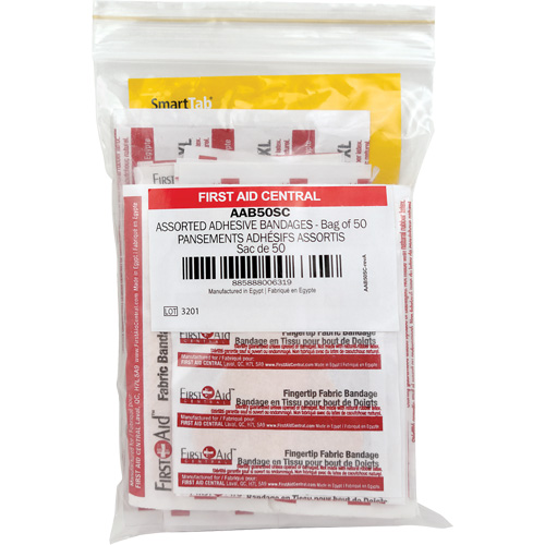 SmartCompliance&reg; Refill Adhesive Bandages, Assorted, Fabric/Plastic, Non-Sterile Meunier Outillage Industriel