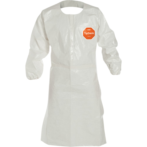 Disposable Sleeved Apron, Tychem&reg; 4000, White, 44" L Meunier Outillage Industriel