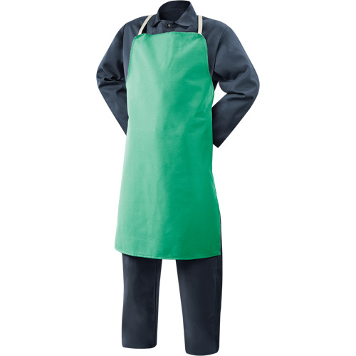 Tablier en coton ignifuge Weldlite, Salopette, 36" lo, Vert Meunier Outillage Industriel