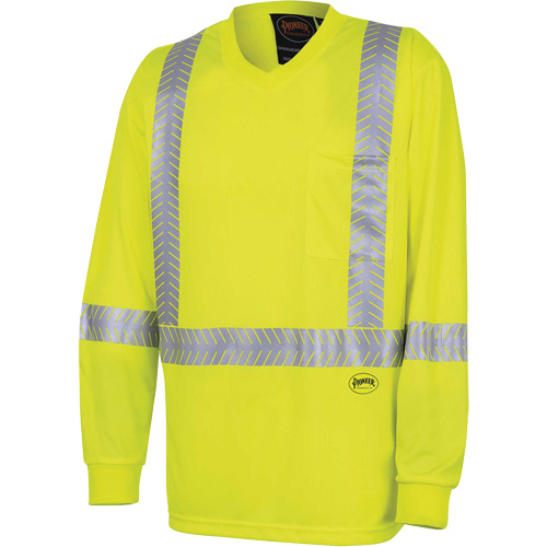 6905A Chandail de s&eacute;curit&eacute; &agrave; manches longues ultra respirant et ultra frais, T-petit, Jaune lime haute visibilit&eacute; Meunier Outillage Industriel