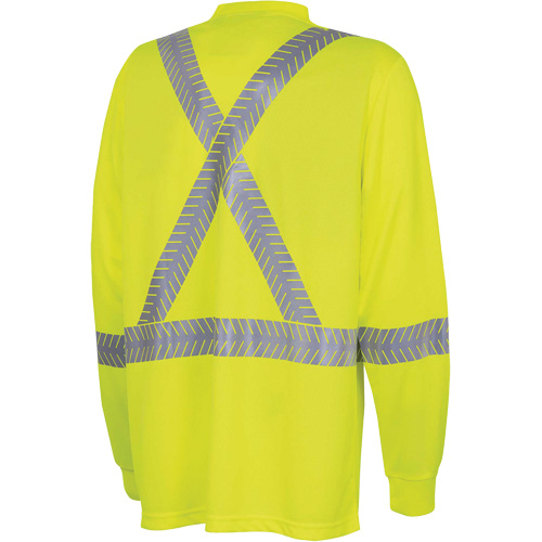 6905A Chandail de s&eacute;curit&eacute; &agrave; manches longues ultra respirant et ultra frais, T-petit, Jaune lime haute visibilit&eacute; Meunier Outillage Industriel
