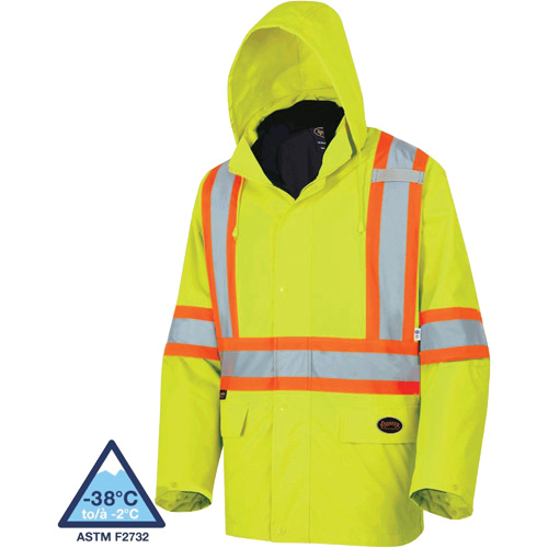 5633 Manteau 3 en 1 The Rock, Jaune lime haute visibilit&eacute;, T-petit Meunier Outillage Industriel