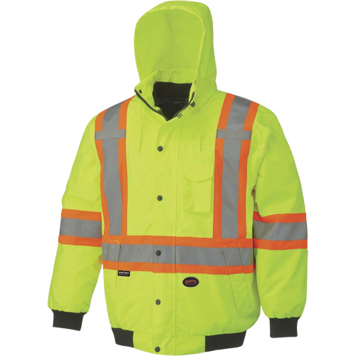 5023 Veste aviateur imperm&eacute;able 7 en 1, Polyester, Jaune lime haute visibilit&eacute;, Petit Meunier Outillage Industriel