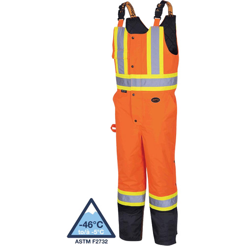5040BB Salopettes matelass&eacute;es imperm&eacute;ables, Polyester, T-petit, Noir/Orange haute visibilit&eacute; Meunier Outillage Industriel