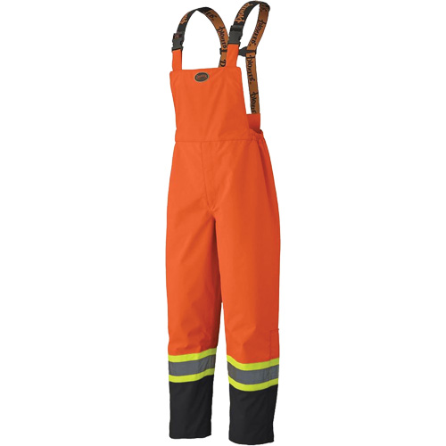 5404 Salopettes imperm&eacute;ables 300D Trilobal antid&eacute;chirure, Polyester, Petit, Noir/Orange haute visibilit&eacute; Meunier Outillage Industriel