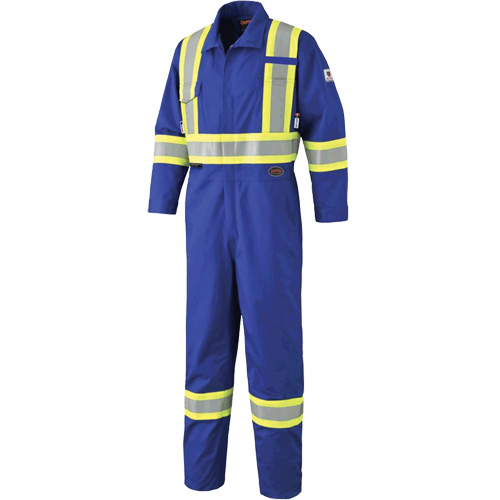7706 Combinaison ignifuge FR-Tech avec fermetures &agrave; glissi&egrave;re aux jambes, Taille 36, Bleu royal, 9,7 cal/cm² Meunier Outillage Industriel
