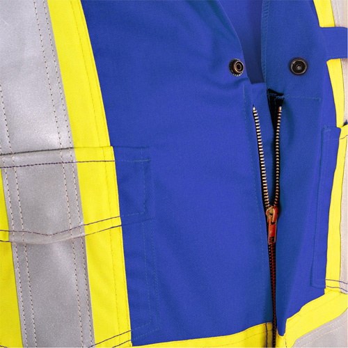 7706T Combinaison ignifuge FR-Tech avec fermetures &agrave; glissi&egrave;re aux jambes, Taille 40 (grand taille), Bleu royal, 9,7 cal/cm² Meunier Outillage Industriel