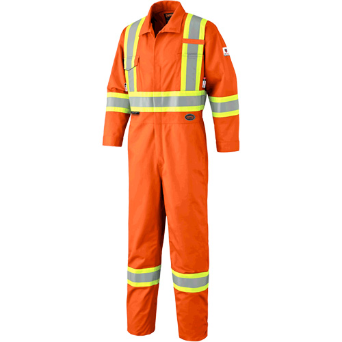 7705T Combinaison ignifuge FR-Tech avec fermetures &agrave; glissi&egrave;re aux jambes, Taille 40 (grand taille), Orange haute visibilit&eacute;, 9,7 cal/cm² Meunier Outillage Industriel