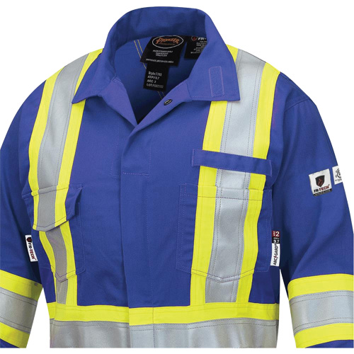 7704W Combinaison FR-Tech ignifuge/contre les arcs pour femme, Taille T-petit, Bleu royal, 10 cal/cm² Meunier Outillage Industriel