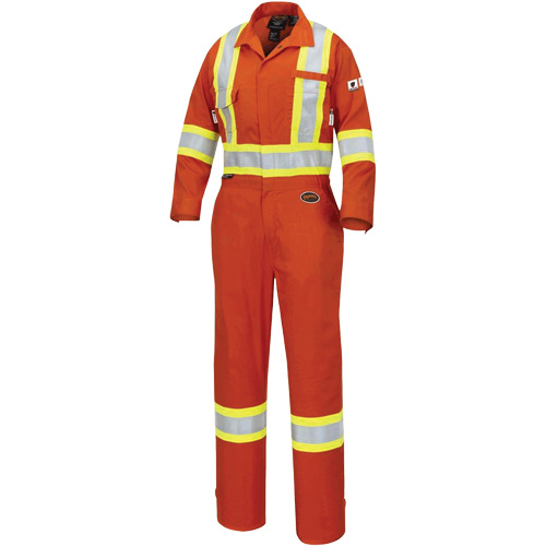 7702W Combinaison FR-Tech ignifuge/contre les arcs pour femme, Taille T-petit, Orange haute visibilit&eacute;, 10 cal/cm² Meunier Outillage Industriel