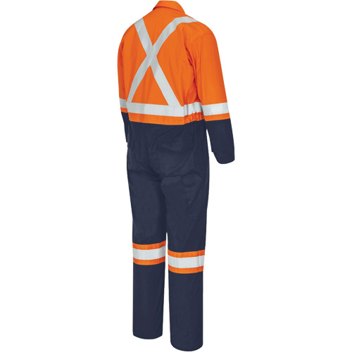 7702BB FR-Tech&reg; 2-Tone Safety Coverall, Size 36, Navy Blue/Orange, 10 cal/cm² Meunier Outillage Industriel