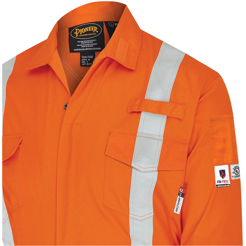 7702BB FR-Tech&reg; 2-Tone Safety Coverall, Size 36, Navy Blue/Orange, 10 cal/cm² Meunier Outillage Industriel