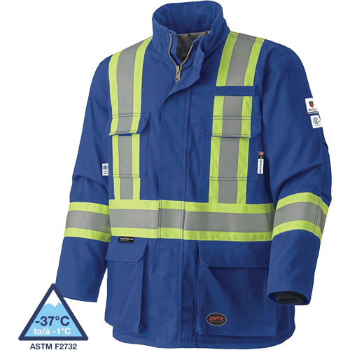 5523 Manteau de s&eacute;curit&eacute; ignifuge, Petit, Bleu royal, 58 cal/cm² Meunier Outillage Industriel