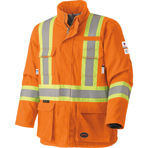 5533 Manteau de s&eacute;curit&eacute; ignifuge, Petit, Orange haute visibilit&eacute;, 58 cal/cm² Meunier Outillage Industriel