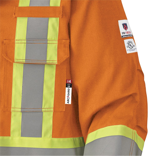 5533 Manteau de s&eacute;curit&eacute; ignifuge, Petit, Orange haute visibilit&eacute;, 58 cal/cm² Meunier Outillage Industriel