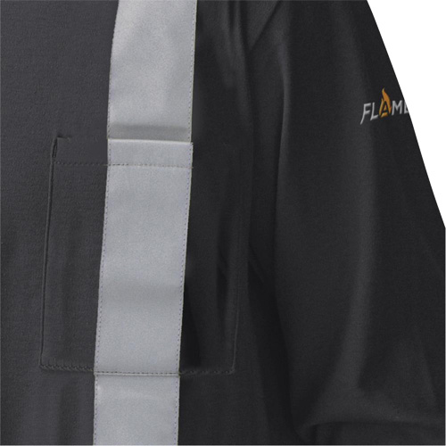 340SFA Chemise de s&eacute;curit&eacute; &agrave; manches longues ignifuge, Petit, Noir Meunier Outillage Industriel