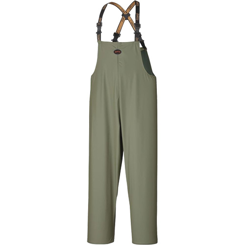 D7020 Dry King&reg; Stretch Bib Pants, X-Small, Polyurethane, Green Meunier Outillage Industriel