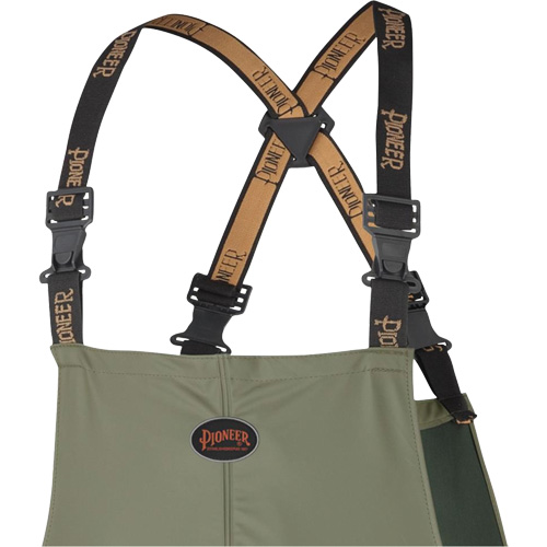 D7020 Dry King&reg; Stretch Bib Pants, X-Small, Polyurethane, Green Meunier Outillage Industriel