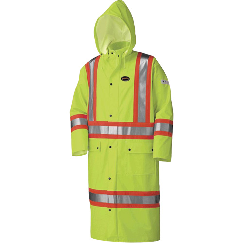 5897 Manteau long imperm&eacute;able et ignifuge, Grand, Jaune lime haute visibilit&eacute; Meunier Outillage Industriel
