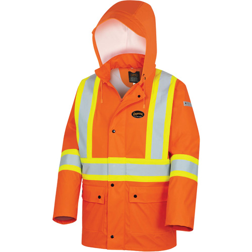 5892PKT High-Visibility FR Waterproof Safety Jacket, X-Small, High Visibility Orange Meunier Outillage Industriel