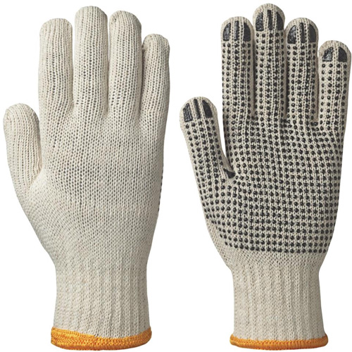 501 Gants tricot&eacute;s &agrave; points sur la paume, Poly/coton, Grand Meunier Outillage Industriel