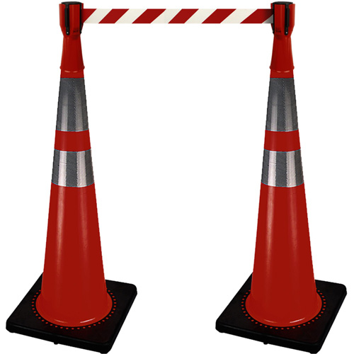 2308 Traffic Cone Topper with 10' Barricade Tape Meunier Outillage Industriel