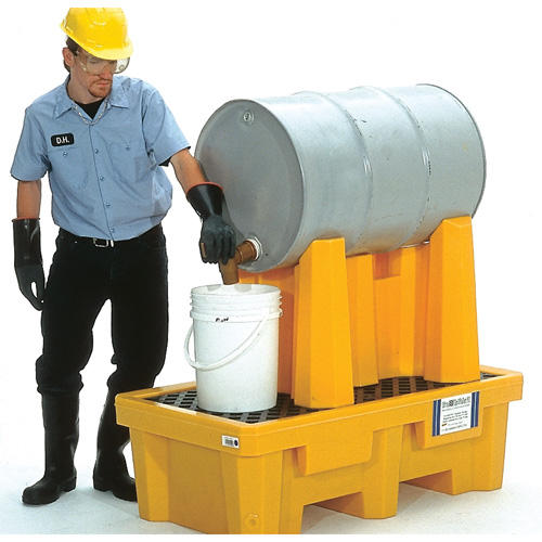 Syst&egrave;me de confinement Ultra-Drum pour 1 baril avec drain, 52" lo x 29" la x 49,5" ha, 750 gal. US Capacit&eacute; Meunier Outillage Industriel