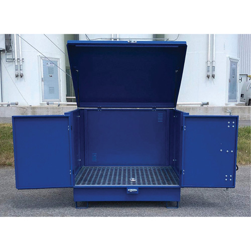 Palette de d&eacute;versement en acier avec couvercle rigide S-4 Ultra, 61" lo x 54,4" la x 52" h, Capacit&eacute; de charge 4700 lb Meunier Outillage Industriel