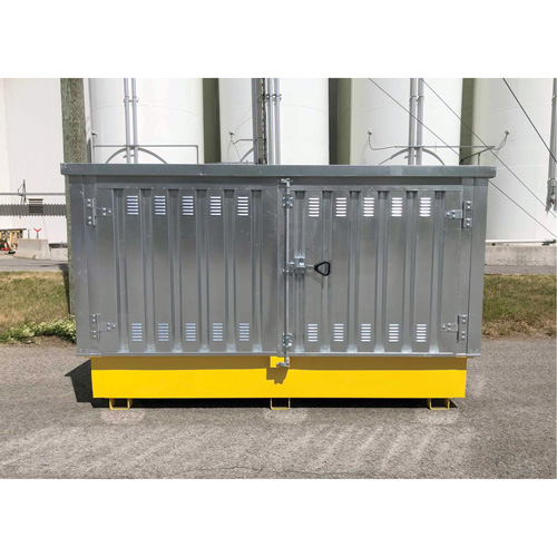 Steel Ultra-Twin IBC Hard Top, 123.4" L x 73.4" W x 66.4" H, 12250 lbs. Load Capacity Meunier Outillage Industriel