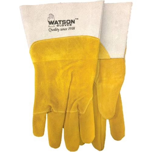Gants de soudure robustes, Cuir fleur de ch&egrave;vre/Cuir de vache refendu, Taille Moyen Meunier Outillage Industriel