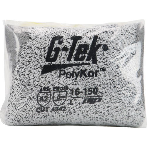Gants r&eacute;sistants aux coupures G-Tek en tricot sans couture, Taille T-petit, Calibre 13, Rev&ecirc;tement Polyur&eacute;thane, Enveloppe en PolyKor, ASTM ANSI niveau A2/EN 388 niveau B Meunier Outillage Industriel