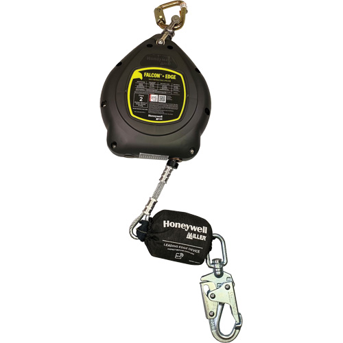 Cordage de s&eacute;curit&eacute; autor&eacute;tractable Falcon + Edge, 20', Acier galvanis&eacute;, Pivotant Meunier Outillage Industriel