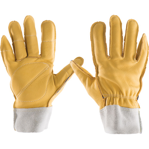 Gants tout cuir, 7/Petit, Paume en Cuir fleur, Poignet &eacute;lastique Meunier Outillage Industriel