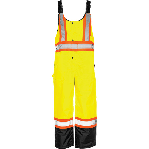 Salopette de s&eacute;curit&eacute; dhiver TO1, Polyester, Petit, Noir/Jaune lime haute visibilit&eacute; Meunier Outillage Industriel