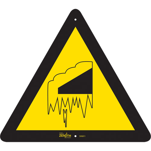 Enseigne de s&eacute;curit&eacute; conforme &agrave; la CSA -Falling Snow/Ice, 12" x 12", Aluminium, Pictogramme Meunier Outillage Industriel