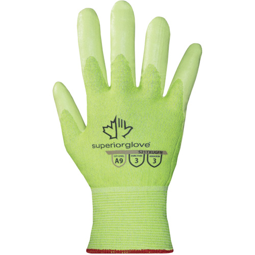Gants haute visibilit&eacute; r&eacute;sistants &agrave; la coupe S21TXUGFN, Taille 5/2T-petit, Calibre 21, Rev&ecirc;tement Nitrile, Enveloppe en TenActiv, ASTM ANSI niveau A9 Meunier Outillage Industriel