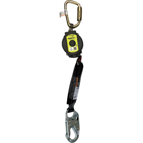 Limiteur de chute personnel TurboLite+ Miller, 6', Sangles, Stationnaire Meunier Outillage Industriel