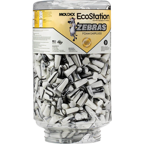Zebras Disposable Earplugs Refill for EcoStation&reg;  Earplug Dispenser, Bulk - Canister Meunier Outillage Industriel