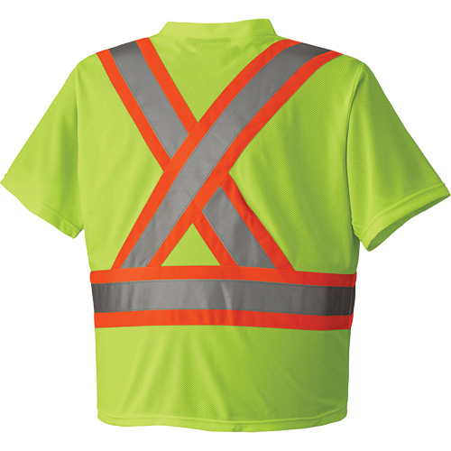 6989 Chandail pour la circulation en micromaille, T-petit, Jaune lime haute visibilit&eacute; Meunier Outillage Industriel