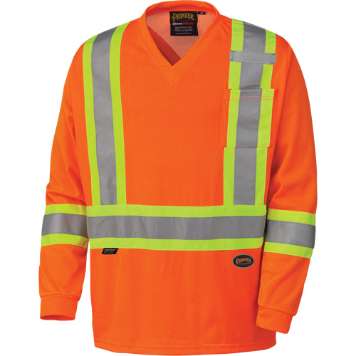 6984 Traffic Micro Mesh Long-Sleeved Safety Shirt, Small, High Visibility Orange Meunier Outillage Industriel