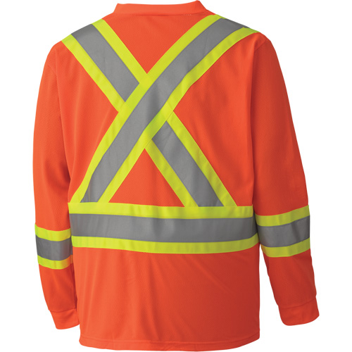 6984 Traffic Micro Mesh Long-Sleeved Safety Shirt, Small, High Visibility Orange Meunier Outillage Industriel