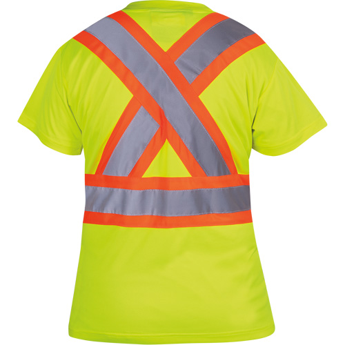 6949 T-shirt de s&eacute;curit&eacute; en il-de-perdrix pour femme, Polyester, T-petit, Jaune lime haute visibilit&eacute; Meunier Outillage Industriel