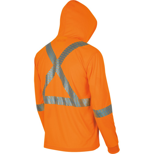 6964 Bird's-Eye Safety Hoodie, Small, High Visibility Orange Meunier Outillage Industriel