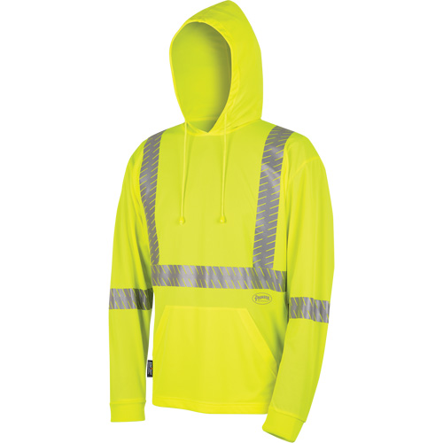 6965 Bird's-Eye Safety Hoodie, Small, High Visibility Lime-Yellow Meunier Outillage Industriel