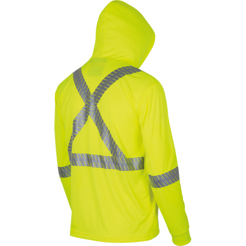 6965 Bird's-Eye Safety Hoodie, Small, High Visibility Lime-Yellow Meunier Outillage Industriel